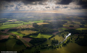aerial photograph of River Glaven Norfolk UK