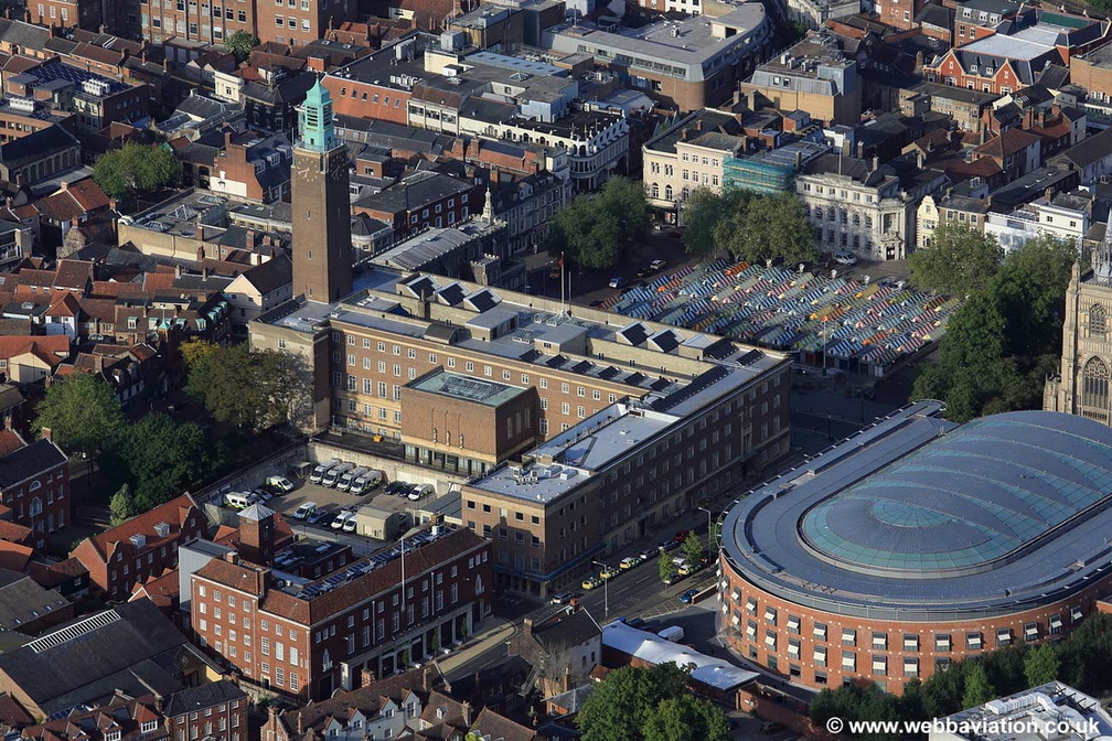 Norwich City Hall aerial photo
