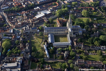 Norwich Cathedral aerial photo