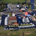 Potter Heigham marina and the river Thurne on the Norfolk Broads