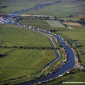aerial photograph of the river Thurne on the Norfolk Broads England UK 