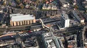 Harrogate railway station from the air