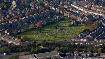 Grove Road Cemetery, Harrogate from the air