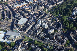f Harrogate town centre aerial photograph