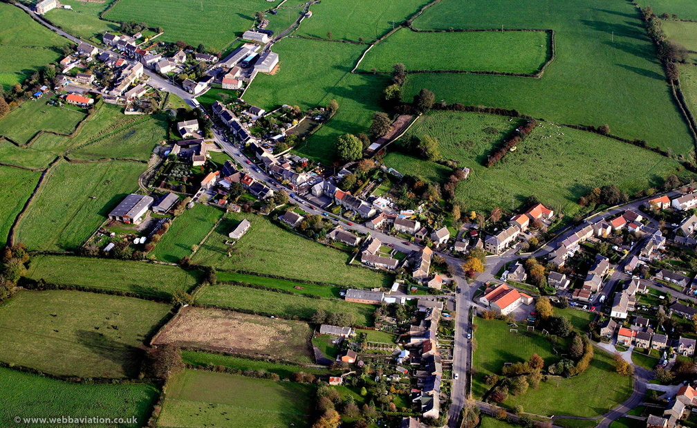 Hunton , North Yorkshire  from the air 