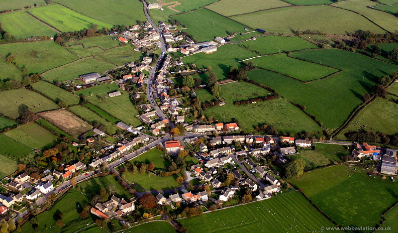 Hunton , North Yorkshire  from the air 