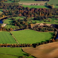 meandering double bend on the  River Burn  from the air 