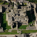 Middleham Castle from the air 