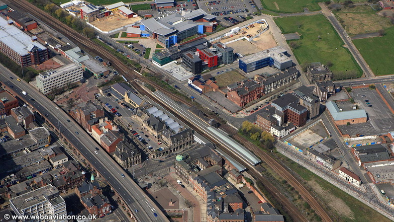 Middlesbrough railway station aerial photograph