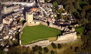 Richmond Castle , North Yorkshire from the air 
