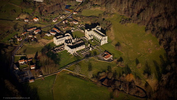 Rievaulx Abbey , North Yorkshire from the air 