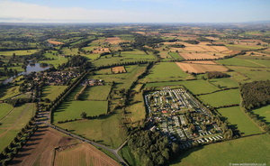 Ripley Caravan park Yorkshire aerial photograph