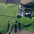  Markenfield Hall moated medieval fortified house Yorkshire aerial photograph