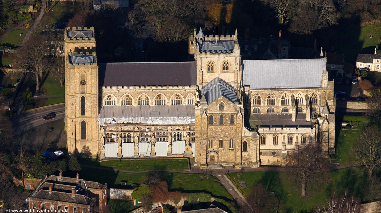 Ripon Cathedral from the air