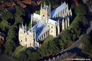 Selby Abbey Yorkshire England UK aerial photograph