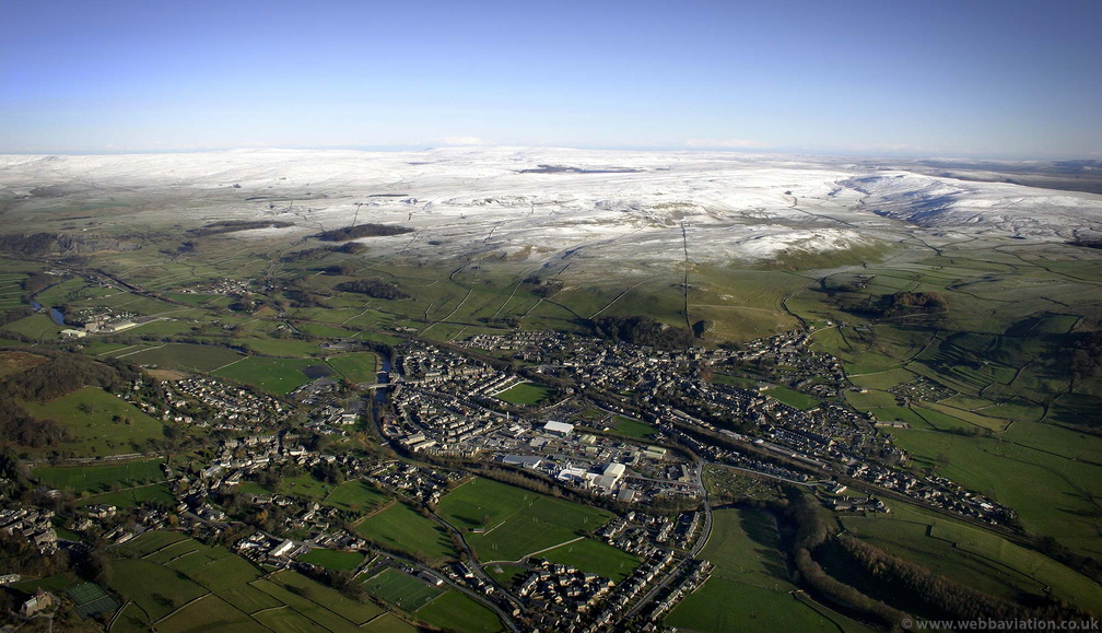 Settle North Yorkshire from the air 