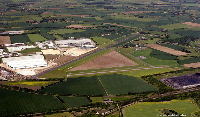 Sherburn in Elmet airfield from the air 