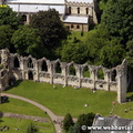 St Mary's Abbey York  Yorkshire England UK aerial photograph