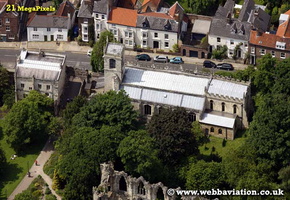  St Olaves church York  Yorkshire England UK aerial photograph