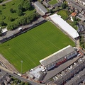 Bootham Crescent Stadium  York, former  home of York City Football Club  from the air