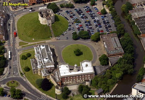 York Castle  York  Yorkshire England UK aerial photograph