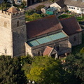 Church of St James the Less, Sulgrave  from the air