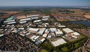 Drayton Fields Industrial Estate, Daventry NN11 from the air