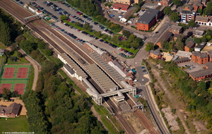 Kettering railway station from the air