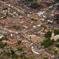 Market Place &  Kettering town centre from the air