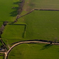 medieval fish pound and ridge and furrow farming at  Maidwell from the air