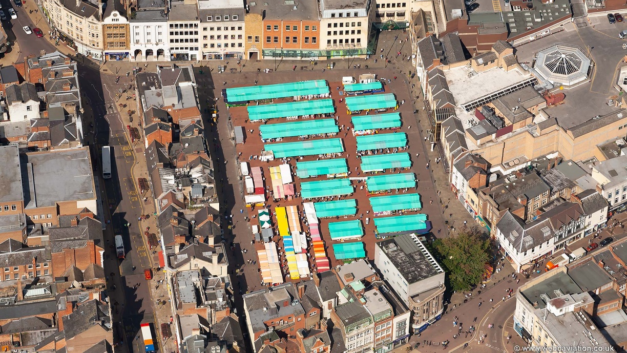 Northampton Market  from the air
