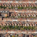 terraced houses in  Northampton  from the air