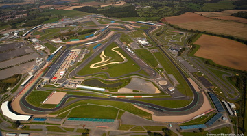 Silverstone motor racing circuit  from the air
