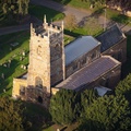 medieval St James Church , Edgcote from the air