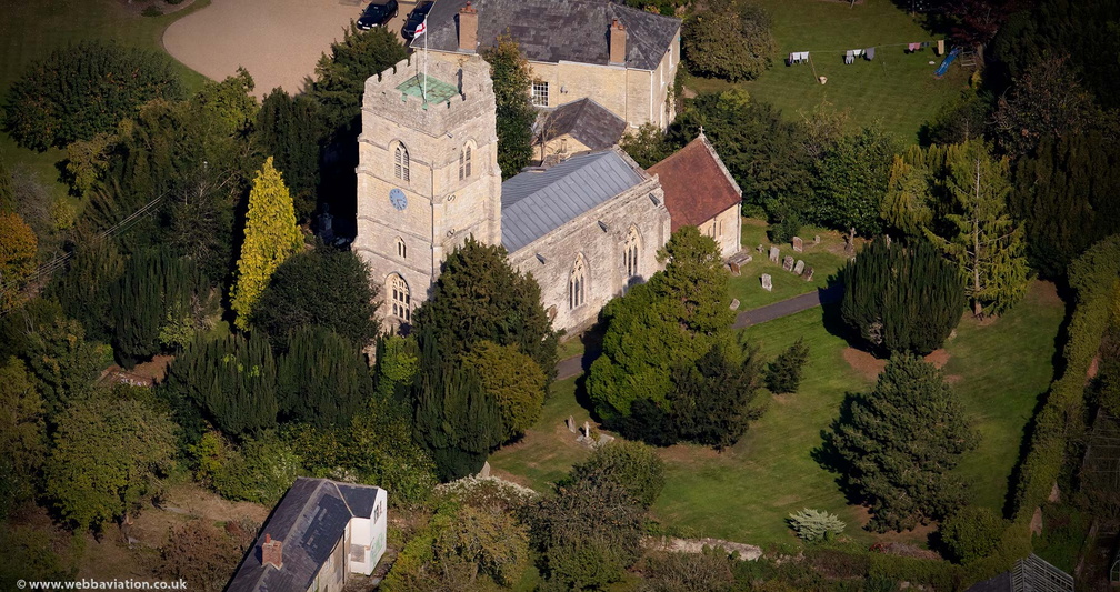 St Peter and St Paul's Parish Church,Cosgrove from the air