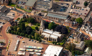 All Hallow's Church Wellingborough  from the air