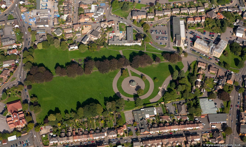 Bassett's Close Park  Wellingborough from the air