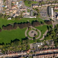 Bassett's Close Park  Wellingborough from the air