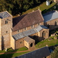 medieval St John The Baptist Church  Northamptonshire from the air