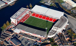 The City Ground football stadium, Nottinghamshire  aerial photograph