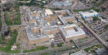 Queen's Medical Centrel Nottingham  from the air