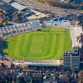Trent Bridge cricket ground West Bridgford, Nottinghamshire, home to Nottinghamshire County Cricket Club.  aerial photograph