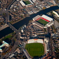 Nottingham 3 stadia  aerial photograph