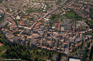 Retford Market Square from the air