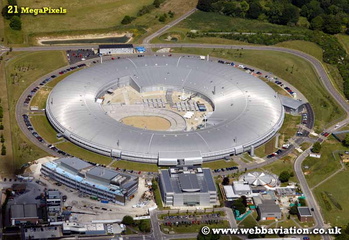 Diamond Light Source synchrotron science facility at  Harwell Science and Innovation Campus Oxfordshire aerial photograph 