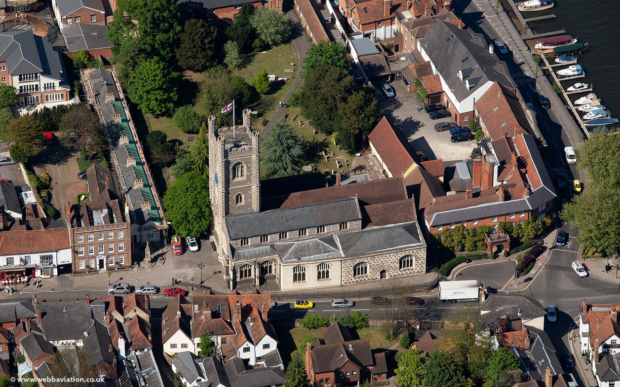 St Mary’s Church, Henley-on-Thames from the air