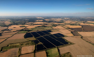 Landmead solar farm, in East Hanney Oxfordshire  aerial photograph