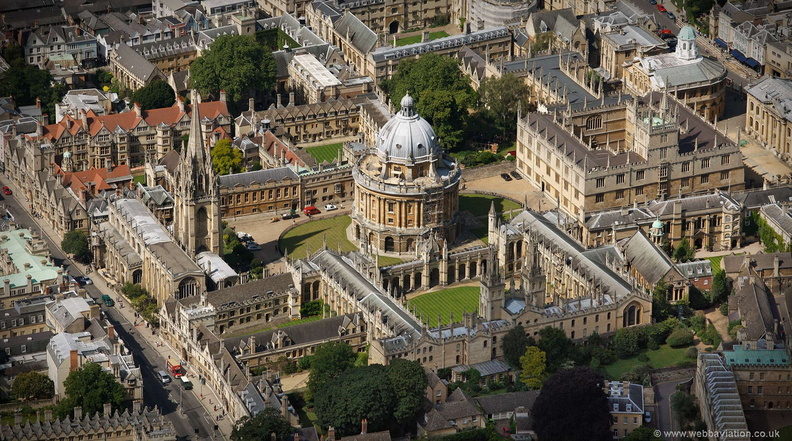 All Souls College, Oxford UK aerial photograph