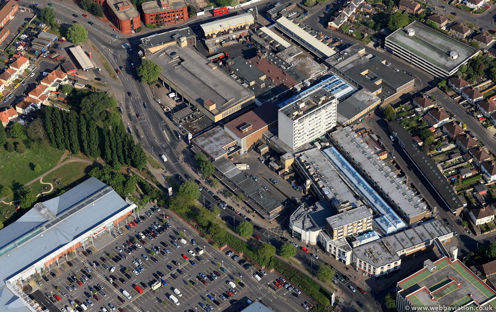 Cowley Centre Oxfordshire from the air 