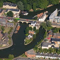   Folly Bridge over the River Thames Oxford  aerial photograph